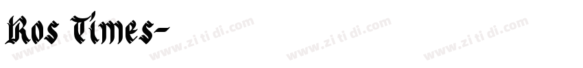 Ros Times字体转换